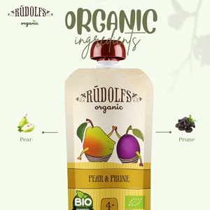 RUDOLFS PUREE - ORGANIC PEAR & PRUNE