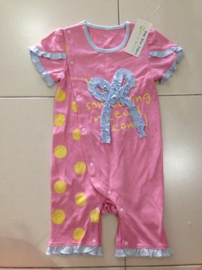 @ PINK BLUE RIBBON ROMPER (  SIZE 95 )