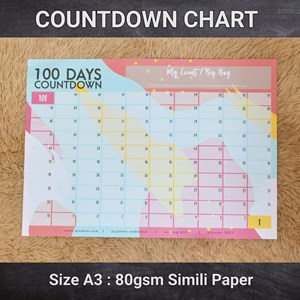 (SPECIAL OFFER) 100 Days Countdown Chart (A3 size)