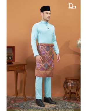 BAJU MELAYU MODERN MUHAMMAD K12 AQUA BLUE