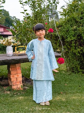 TIARA KURUNG KIDS - ASH BLUE