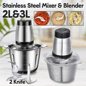 STAINLESS STEEL MINI MIXER & BLENDER (ROUND)