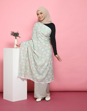 BATIK NAURA NIK 26 in Dusty Green