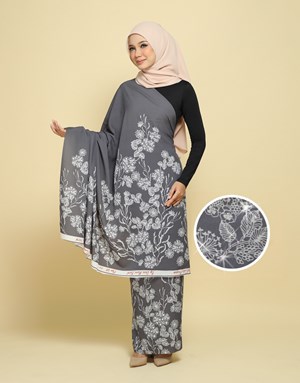 BATIK LUKIS PREMIUM With Diamond FHM 08 in Grey