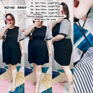 N2140 * Ready Stock * Bust 46 to 58inch /116 - 148cm