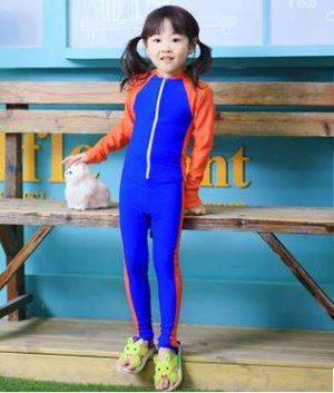 ©  S1140117P  RED BLUE CHILDREN SWIMSUIT ( 3Y-8Y )
