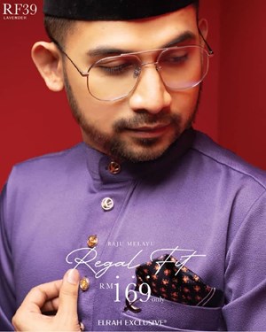 BAJU MELAYU REGAL FIT (LAVENDER)