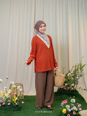 NYLA TOP - BRICK ORANGE