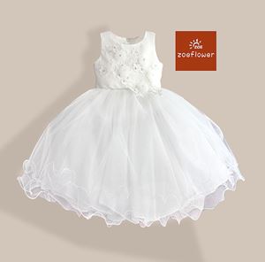 @  WHITE - WS-ZF201527-006 ZOE FLOWER DRESS (sz3-8)