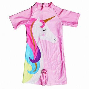 ©  21391-7   KIDS SWIMMING SUIT  [ UNICORN PINK ]  SIZE M-2XL