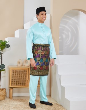 BAJU MELAYU TRADITIONAL ADAM K12 AQUA BLUE