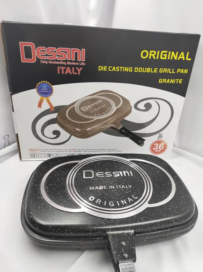 DESSINI Double Side Pressure Grill Frying Pan Scratch-Proof Die Casting  36cm