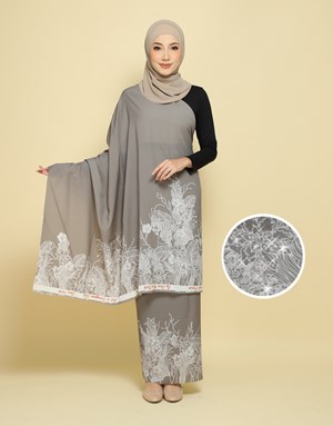 BATIK LUKIS PREMIUM With Diamond TSY 03 in Grey