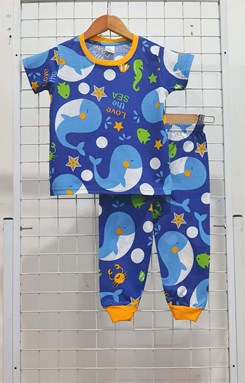 BABY 6M  Pyjamas LOVE THE SEA STAR BLUE (HELAL)