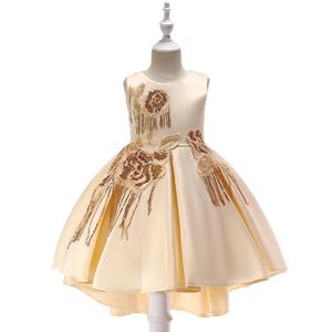 @  T5035 Girls Sequins Princess DresS - CHAMPAGNE ( SZ 100-150 )