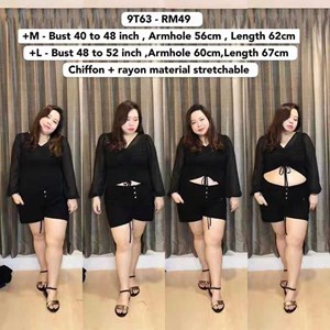 9T63 *Ready Stock *Bust 40 to 48 inch/ 101-122cm