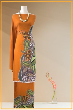 BATIK LUKIS COTTON NIK 51 in Orange