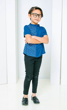 Kids Shirt Ryanna Teal Blue