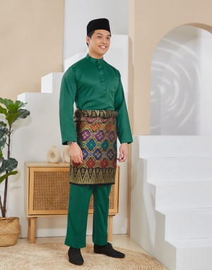 BAJU MELAYU TRADITIONAL ADAM K14 EMERALD GREEN