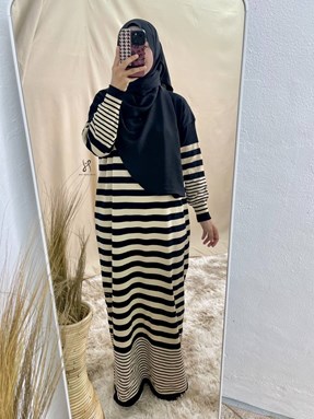THALIA DRESS - BLACK CREAM