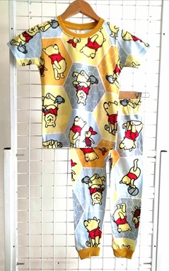 Pyjamas FUNNY POOH YELLOW BLUE GREY :  BIG Size 12 -18 (HF)