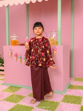 CHE ROSE KEBAYA KIDS - DARK MAROON