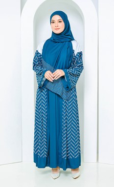 Abaya Ryanna Teal Blue