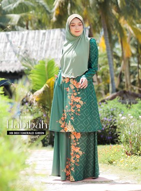 KURUNG HABIBAH 003 EMERALD GREEN