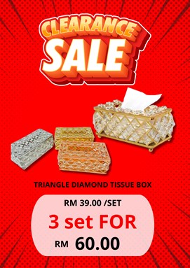 TRIANGLE DIAMOND TISSUE BOX