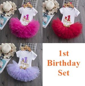 @ T00903-H1.   1Year Old Baby Birthday ClotheS ( RED )