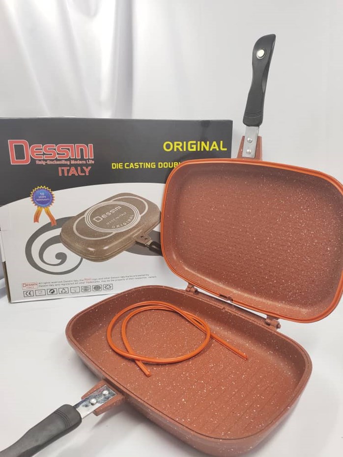 DESSINI Double Side Pressure Grill Frying Pan Scratch-Proof Die Casting  36cm