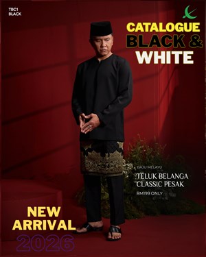 BAJU MELAYU TELUK BELANGA CLASSIC PESAK (KATALOG HITAM & PUTIH) *FREE SAMPIN INSTANT