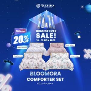 11.11 SALE BLOOMORA: Comforter Set - Queen