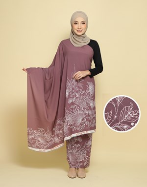 BATIK LUKIS PREMIUM With Diamond FHM 01 in Mauve