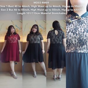 MD03 Ready Stock *Bust 40 to 55 inch/ 101-140cm