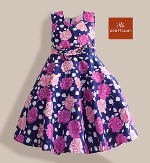 WS-ZF201524-001 ZOE FLOWER DRESS (sz6-10)