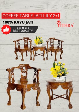 COFFEE TABLE JATI LILY 2+1