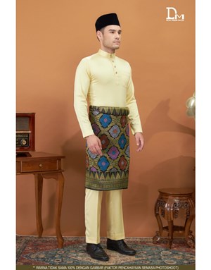 BAJU MELAYU MODERN MUHAMMAD K23 LIGHT YELLOW