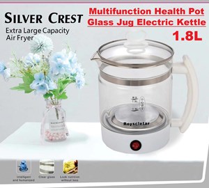 Silver Crest Health Pot 1.8L Multifunction Electric Kettle Glass Jug