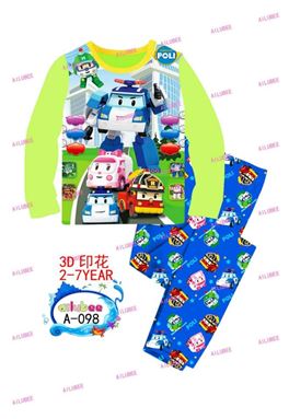 @  AB-098  AILUBEE ROBOCAR POLI SLEEPWEAR ( 2-7Y )