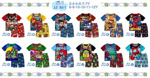 J2 KIDS PLAYSET #381 - AVENGERS / SONIC / AMOUNG US  ( SIZE 3Y -12Y )