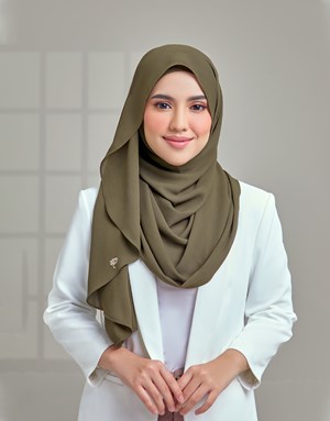 CHIFFON SHAWL ARMY GREEN