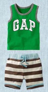 @  B030/12 GAP SLEEVELESS 2 PCS SET ( GREEN ). SIZE 4Y & 5Y