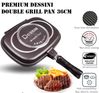 Double Grill Pan-36CM Granite Coating