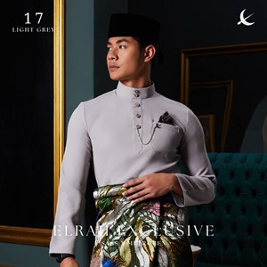 BAJU MELAYU ULTIMATE 2.0 (LIGHT GREY) C17