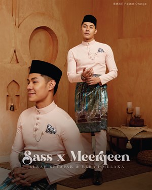 BAJU MELAYU MAGNIFICENT 4.0 (PASTEL ORANGE) C33