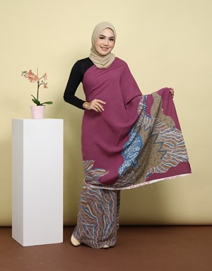 BATIK LUKIS MODEN FHM 14 in Plum