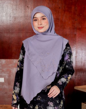 SULAM BUNGA TABUR : PURPLISH GREY