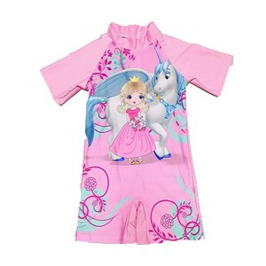 ©   21391-12.   KIDS SWIMMING SUIT  [ PRINCESS HORSE  ]  SIZE M-2XL