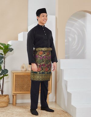 BAJU MELAYU TRADITIONAL ADAM K5 BLACK